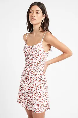 $45 • Buy KOOKAI White Red Floral Fleetwood Mini Dress Size 38
