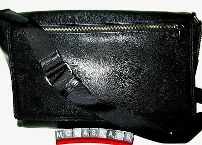 Coach New 71645 Men's Sullivan Messenger Briefcase Bag Black Leather NWT $450 • $194.99