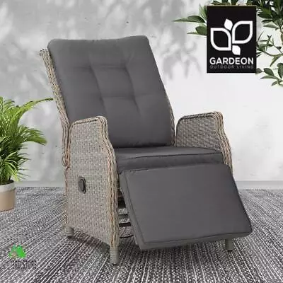 Gardeon Sun Lounge Setting Recliner Chair Outdoor Furniture Patio Wicker Sofa • $203.40