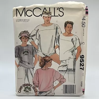 Vintage McCalls Pattern 9527 Camp Beverly Hills Large Misses & Men's Shirt UNCUT • $9.99