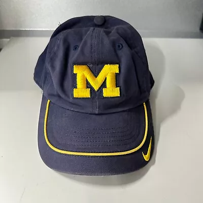 Michigan Wolverines Nike Hat OS Blue Adjustable NCAA Michigan Cap Champions 90s • $11.83