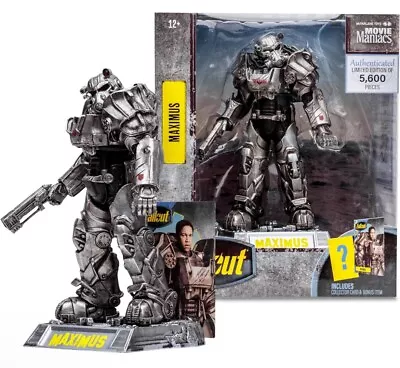McFarlane Toys Fallout Maximus Power Armor Posed Figure Movie Maniacs CONFIRMED • $49.95
