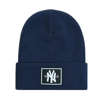 MLB New York Yankees Navy Blue Core Classic Knit Beanie Skull Cap Adult One Size • $18.95