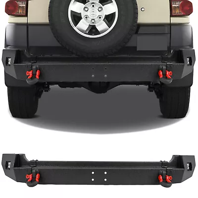 PMT Black Steel Rear Bumper With LED Lights Fits 2007-2014 Toyota FJ Cruiser • $454.60