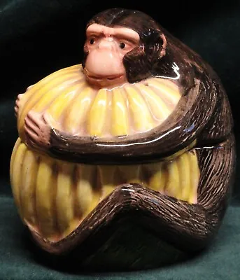 VINTAGE Department 56 Safari MONKEY SUGAR BOWL Hand Painted Excellent Condition • $20