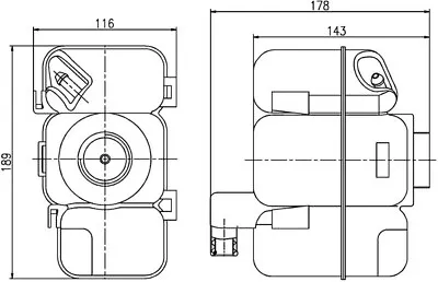 Coolant Expansion Tank Fits VOLVO S60 Mk1 2.4 00 To 10 Mahle 30741973 30723929 • $30.86