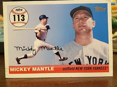 MICKEY MANTLE 2006 TOPPS HOME RUN HEROES  MHR113 Yankees HOF  • $5