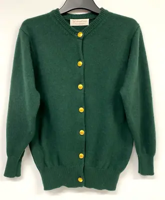 $42.69 • Buy Vintage Womens Cashmere Cardigan Cashmere Centre S Green 100% Pure Cashmere 368