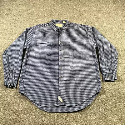 Vintage Levis Mens XL Plaid Flannel Long Sleeve Button Down Shirt Grunge Skater • $19