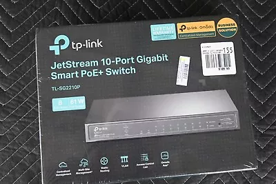 NEW TP-LINK Jetstream 8-port Gigabit Smart Poe Switch W/ 2 SFP Ports(TL-SG2210P) • $107