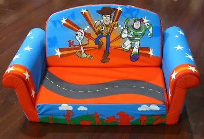 Disney TOY STORY Toddler Marshmallow Soft Chair Pull Out Couch Seat TV Playtime • $59.99