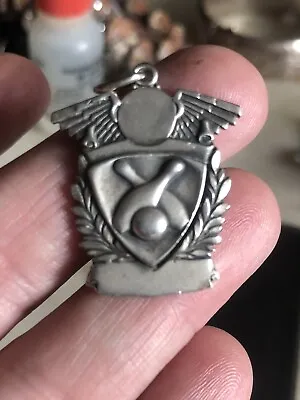 Vtg USMC Parris Island Sterling Silver Bowling Medal Charm Award Engraved 8.48g • $9.99