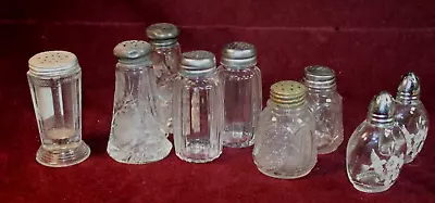 Antique Clear Glass EAPG SALT PEPPER SHAKERS Set Of 9 • $5.97