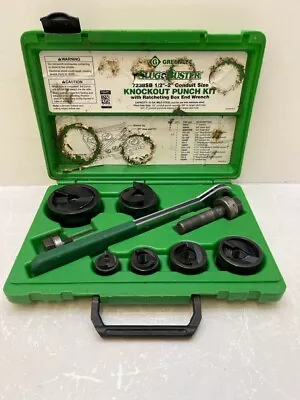 Greenlee 7238SB Slug Buster Knockout Punch Kit Wrench Driver 1/2-2  Conduit Size • $148.45