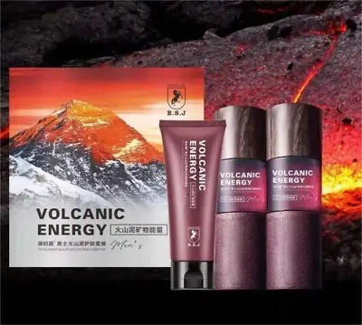 Mens Skin Care System VOLCANIC MUD Face Wash Toner Moisturizer GREAT GIFT! • $29.99