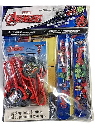 MARVEL AVENGERS Capt America FAVOR PACK (48pc) Birthday Party Supplies Toys • $12.99