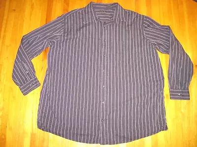 J. Ferrar Black/Purple Stripe Long Sleeve Shirt Size 3XL-Tall (19-19 1/2) New • $26.50