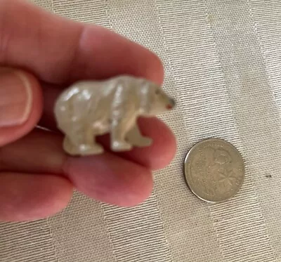 Antique Vtg Britains Miniature White Bear Solid Metal Lead Miniature France • $9.95