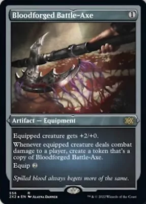 ETCHED FOIL Bloodforged Battle-Axe 556# - Rare Double Masters 2022 • $4.99