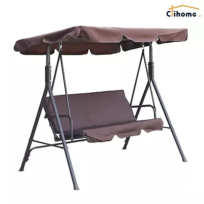 Clihome 3-Person Adjustable Porch Swing Chair Hanging Chair With Canopy • $199