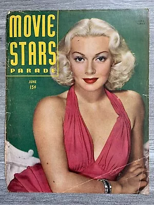 1945 June MOVIE STARS PARADE Magazine VG- 3.5 Lana Turner COVER ONLY • $15.25