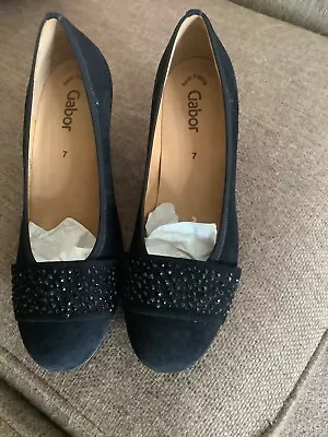 Gabor Black Shoes 14 Bnwot • £15