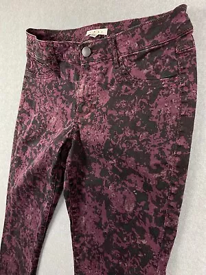 CAbi Women's Size 8 W31 Purple/Black Twill Skinny Leg Jegging Jeans • $17.95