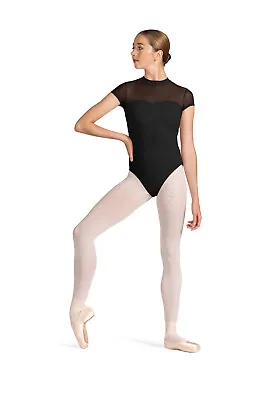 Mirella By Bloch Ladies Mesh Back Cap Sleeved Leotard M5104LM Black • £46