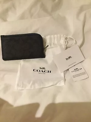 Coach Compact Mini Card Holder With Zip Pocket NWOT With Dust Bag • £42