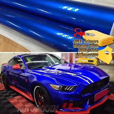 Premium High Gloss Vinyl Film Car Wrap Sticker Decal DIY Bubble Free Air Release • $234.54