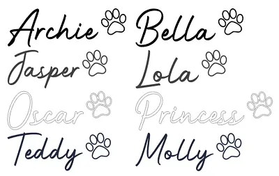 Personalised Dog Cat Pet Bowl Label Paw Pet Name Vinyl Decal Label Sticker • £1.85