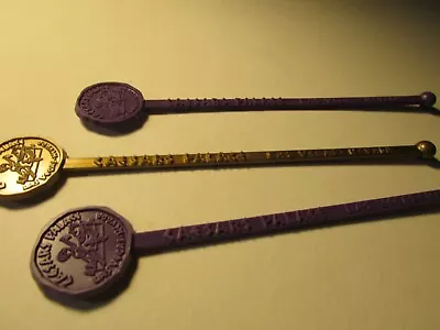 Vintage Swizzle Sticks Caesars Palace Las Vegas Nevada -set Of 3-purp/brown • $5.59