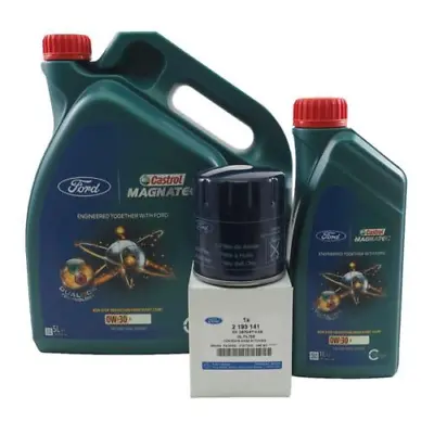 £57.45 • Buy Genuine Ford Castrol 0W30 Oil 6L Magnatec Professional & Oil Filter 2L Duratorq