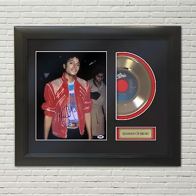 Michael Jackson  Billie Jean  Framed Reproduction Signature 45 Display.  M4  • $149.95