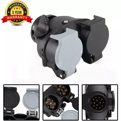 13 Pin To 7 Pin Trailer Light Board Extension Adaptor Plug Caravan Towing Van • £7.99