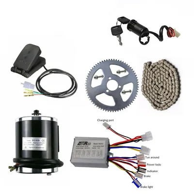 24V 500W Brush Motor Kit Controller Sprocket For ATV Electric Scooter Go Kart • $145.33