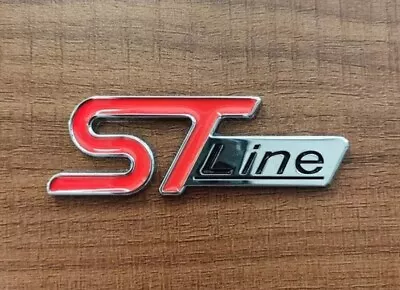 FORD ST Line Red Chrome Car Badge Emblem Sticker Decal For Focus Fiesta Ranger • $14.99