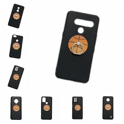 $4.97 • Buy For Various Phones 3D Basketball Finger Ring Stand Holder Soft TPU Case Cover