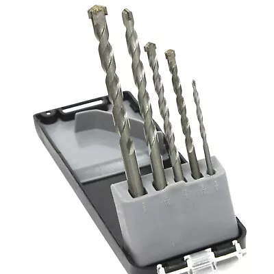 5 Pieces Masonry Drill Bit Set Carbide Tipped Wide Flutes Brick Concrete Stone • $13.95