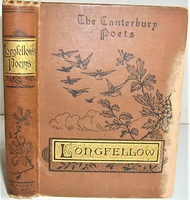 1890 POETICAL WORKS HENRY WADSWORTH LONGFELLOW Pub Walter Scott Small HB VGC • £10