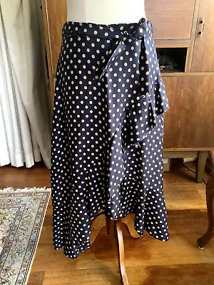 Zimmermann Polka Dot Mock Wrap Skirt Size 2 12AU • $165