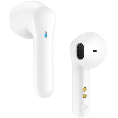White Wireless True Headphone Bluetooth Earbuds Waterproof Touch Control Headset • £19.99