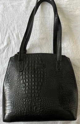 £14.95 • Buy Osprey London Handbag Black Leather VGC