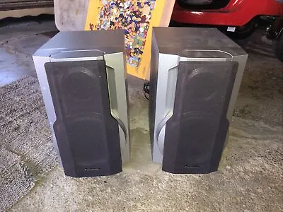 TESTED WORKING! Panasonic SB AK600 Bookshelf Speakers With Subwoofer And Wires • $70