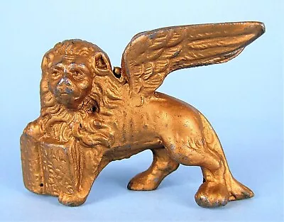 Venice Lion Of St. Mark Bronzed Metal Figurine Vintage Miniature Replica Italy • $51