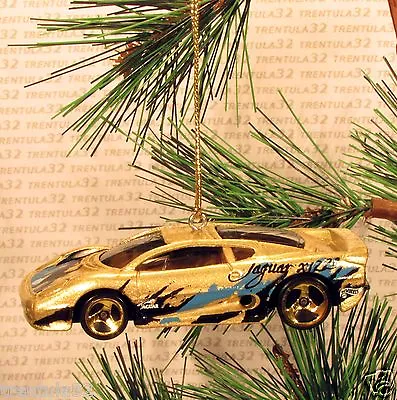 £10.63 • Buy JARUAR XJ220 Sports Car CHRISTMAS ORNAMENT Gold/Blue/Black Rare XMAS