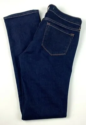 J Brand Womens Jeans Sz 30 The Cigarette Leg Straight Mid Rise Dark Stretch Blue • $19.99