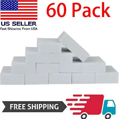 60 Pack Magic Sponge Eraser Cleaning Melamine Multi-functional Foam Cleaner US • $11.99
