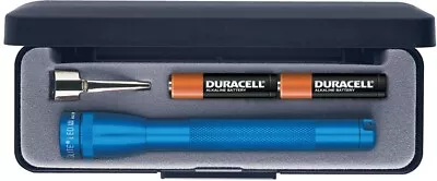 Mag-Lite Blue Mini Mag Flashlight Pocket Clip Batteries Durable Ultra Bright • $28.19