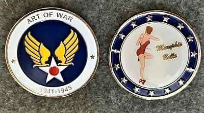 Memphis Belle WWII Nose Art Challenge Coin - Air Force New! Free Shipping! • $12.99